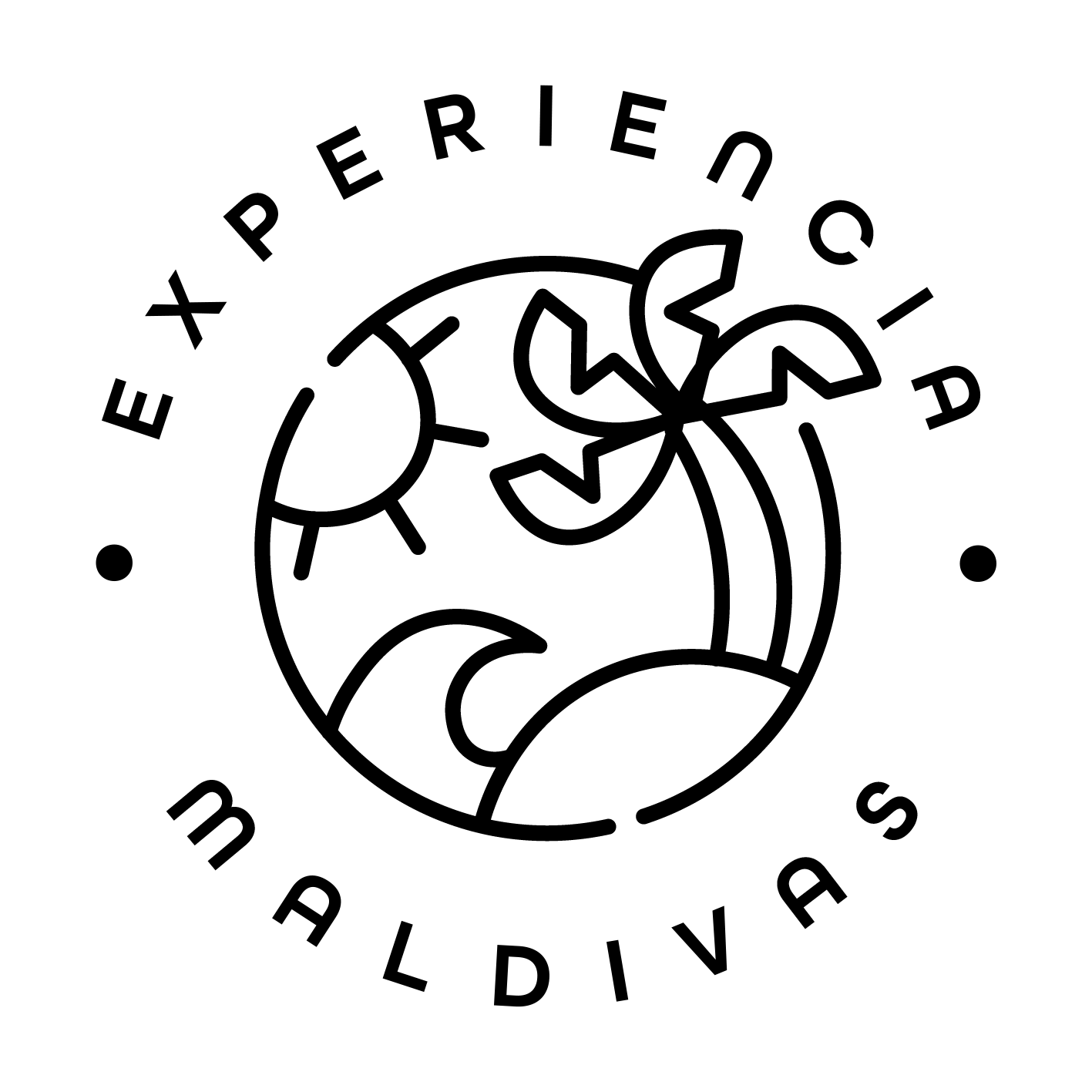Logo letras circular final expand puntos negro